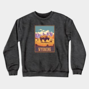 Wyoming Vintage Design Crewneck Sweatshirt